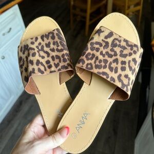 Leopard print sandals
